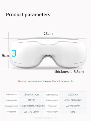 Customized Lable Logo Hot Compress Eye Care Massager for Smart Electric Eye Massage