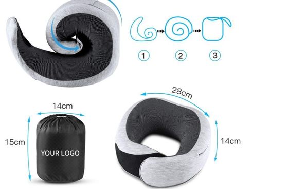 Memory Foam Eye Mask and Neck Rest Cushion Set Portable Cooling U Design Travel Pillow