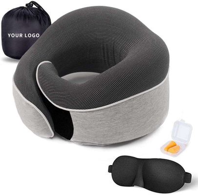 Memory Foam Eye Mask and Neck Rest Cushion Set Portable Cooling U Design Travel Pillow