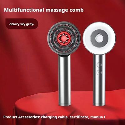 Red Silver Light Therapy Vibration Massage Apparatus for Hair Growth and Scalp Health