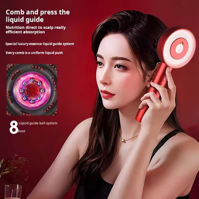 Red Silver Light Therapy Vibration Massage Apparatus for Hair Growth and Scalp Health