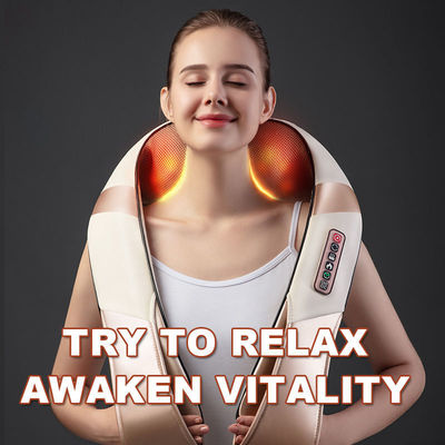 U Shaped Kneading Shoulder Neck Massage Pillow with Heating and Infrared Physiotherapy