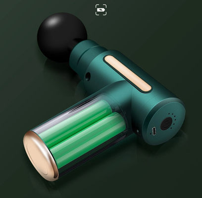 Deep Muscle Fascial Body Mini Massage Gun Nano Silica Gel Handle Timing Control Function
