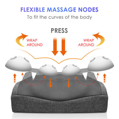 Flexible Massage Nodes Neck and Back Massager Pillow with Customized Color Option