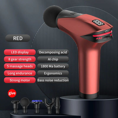 Nano Silica Gel Handle Electric Massage Gun for Portable Deep Tissue Fascial Recovery