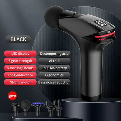 Nano Silica Gel Handle Electric Massage Gun for Portable Deep Tissue Fascial Recovery