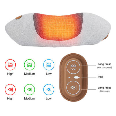 Customized Color Electric Hot Compress Vibration Neck Massager Pillow for Pain Relief