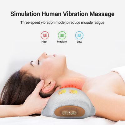 Customized Color Electric Hot Compress Vibration Neck Massager Pillow for Pain Relief