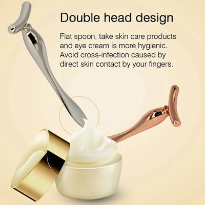 Facial Massage Tool Electric Massager Stick for Face Metal Eye Cream Serum Mini Device