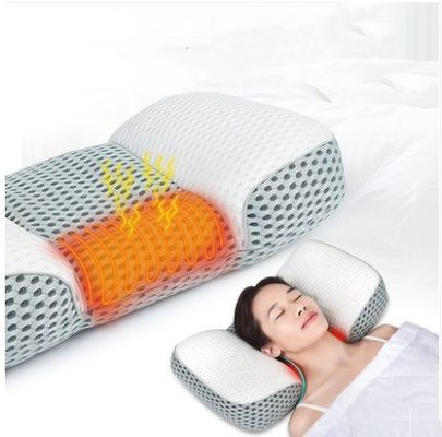 Massage Pillow Portable Electric Shiatsu Vibrating Neck Back Waist Cushion With Heat
