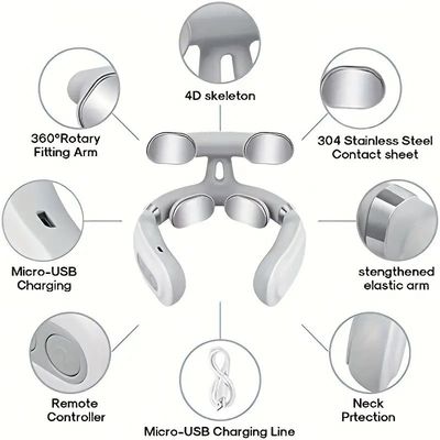 5KG Customized Home Travel Neck Protector Massager with Intelligent Heating and Pulse