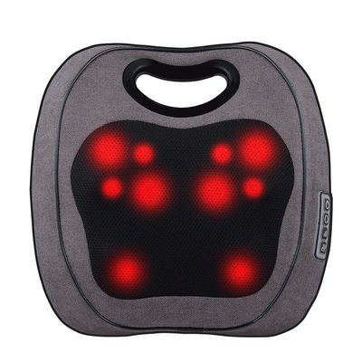 Electric Deep Shiatsu Neck Shoulder Back Massage Pillow with Rolling Kneading Heat 8W Massager