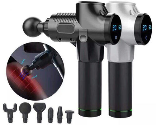 Electric Deep Vibrating Tissue Fascial Muscle Massage Gun with Nano Silica Gel Handle