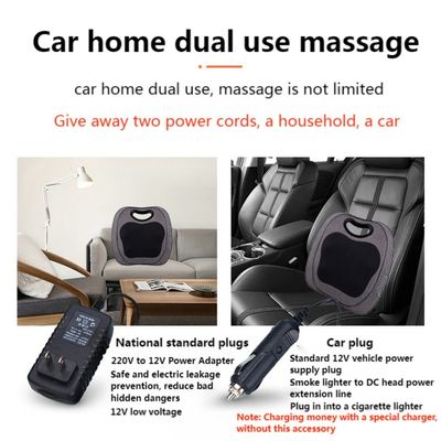 Electric Deep Shiatsu Neck Shoulder Back Massage Pillow with Rolling Kneading Heat 8W Massager