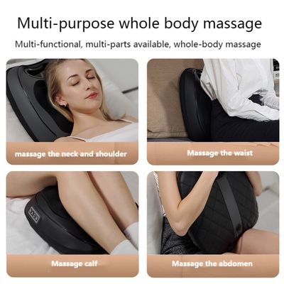 Electric Deep Shiatsu Neck Shoulder Back Massage Pillow with Rolling Kneading Heat 8W Massager