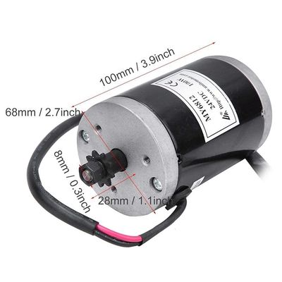 Electric Bike Scooter E-Bike Controller Brushed Motor 24V 100w High Speed with Belt Pulley