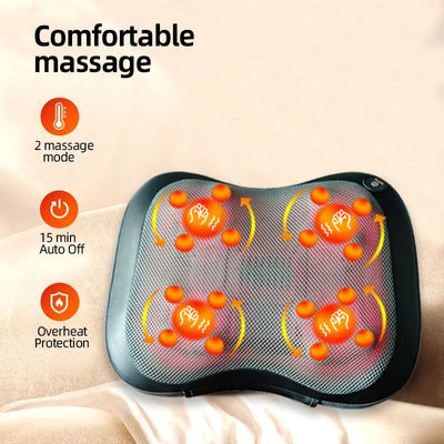 12V Battery Capacity Massage Pillow for Lower Back Pain Relief Large Massage Zone