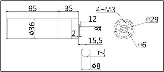 Permanent Magnet Construction 5kw Brushless DC Motor for Electric Motorbike