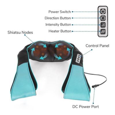 25W Electric Full Body Deep Tissue Kneading Pillow Massage Shiatsu Back Shoulder And Neck Massager With Heat