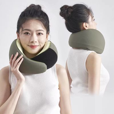 Infrared Physiotherapy Cooling U-Shape Travel Neck Pillow Set for Airplane Memory Foam
