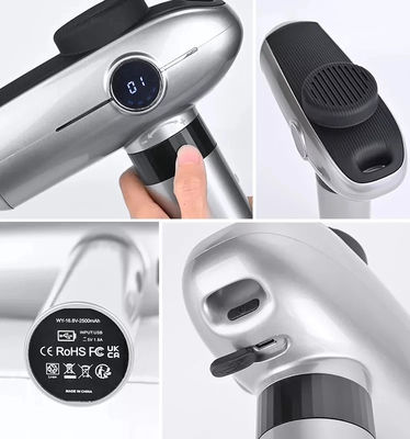 LCD Screen Massager Vibration 30 Speed Mini Massage Gun for Full Body Relaxation