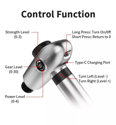 LCD Screen Massager Vibration 30 Speed Mini Massage Gun for Full Body Relaxation