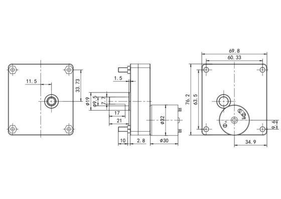 28mm 24v 7.73W Silver GEAR MOTOR High Torque Brush Gear DC Motor for Customization