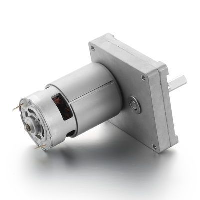 Silver 42mm High Torque Square Spur Gear DC Motor 12V 24V 21.1W Brushed DC Gear Motor