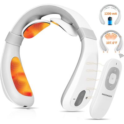 Innovative Mini Electric Neck Massager with Intelligent Remote Control 18.5X17X6.5 cm