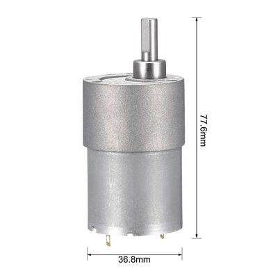 Pure Metal 24V DC Gear Motor for Treadmill Waterproof Feature Speed Range 12-1600r/min