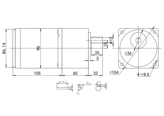Gearbox Type Eccentric Shaft Gear 40W 90mm 220V Spur Gear AC Brushed Motor for Wall Drill