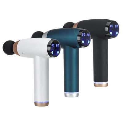 Deep Tissue Electric Massage Gun with 6 Heads 30 Speeds LCD Display and USB Charging 1kg