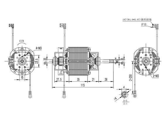 Rotation Direction CCW and CW Single-phase AC Motor for High Speed Treadmill Machine