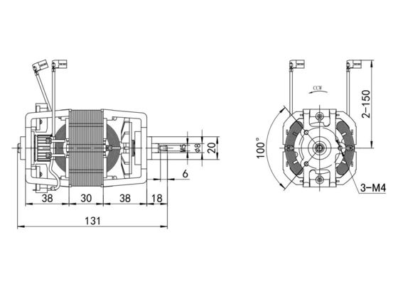 Threaded Shaft AC Motors for Treadmill Universal Professional 110v 220v 300w 400w 500w