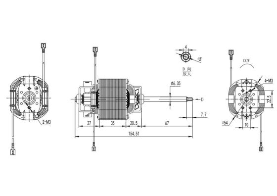 110v 220v AC Universal Electric Motor for Treadmill 300w 11000rpm 12000rpm 54mm 50/60Hz