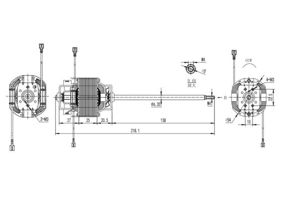 High Torque 110v 220v 100w 200w 300w AC Electric Motor for Treadmill Machine 10000rpm