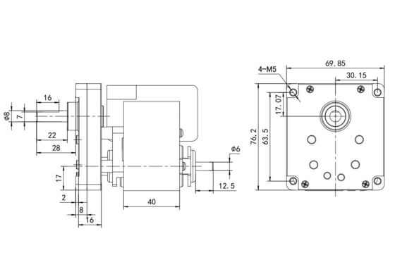 High Torque 61mm 2500rpm 3000rpm 50/60Hz Treadmill Motor with Low Noise and Single-phase