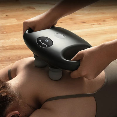 Four-Head Electric Fascia Gun Massager with Vibration Feature 22X20X10 cm 5 Speed Levels