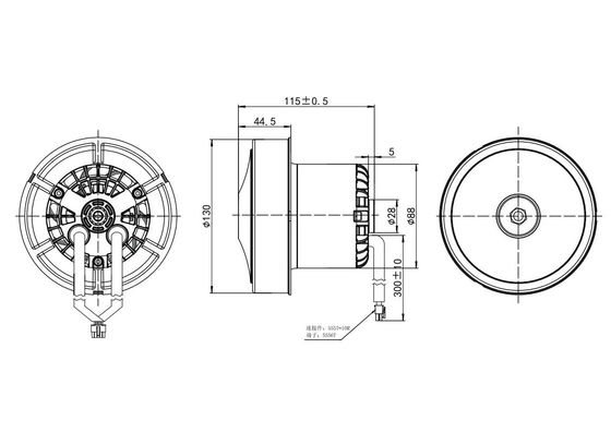 80W Brush Commutation Mini Electric Motor for Washing Machines and Automatic Doors