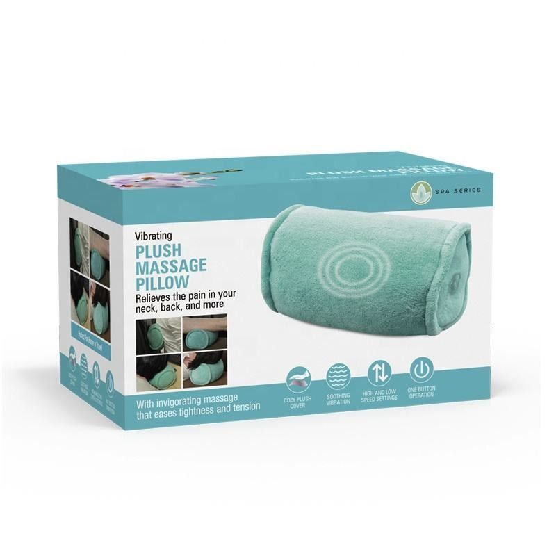 Vibrating Massage Roll Pillow for Therapy Massaging Neck Back Arms Legs Electric Relax Cushion