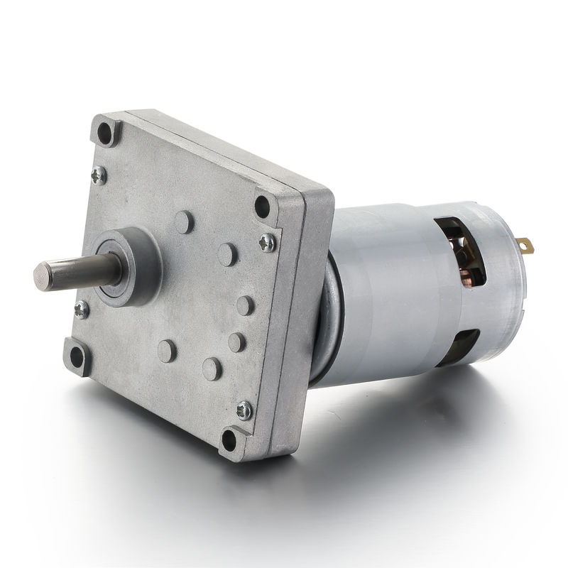 Silver 42mm High Torque Square Spur Gear DC Motor 12V 24V 21.1W Brushed DC Gear Motor